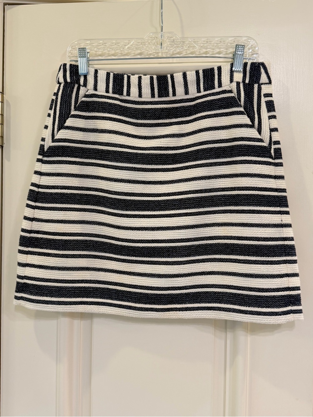 Banana Republic Navy & White Striped Mini Skirt